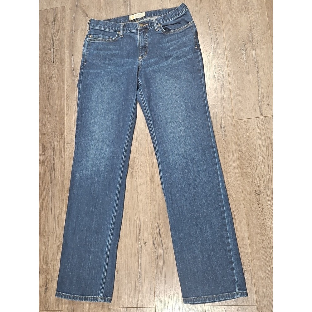 Carhartt Original Fit Straight Leg Womens‎ Denim Blue Jeans Size 8 Tall 1358